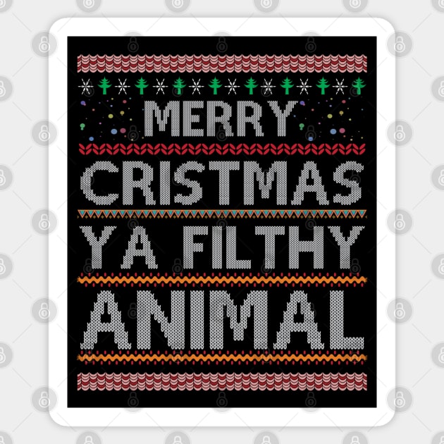 Merry Christmas Ya Filthy Animal Sticker by Trendsdk